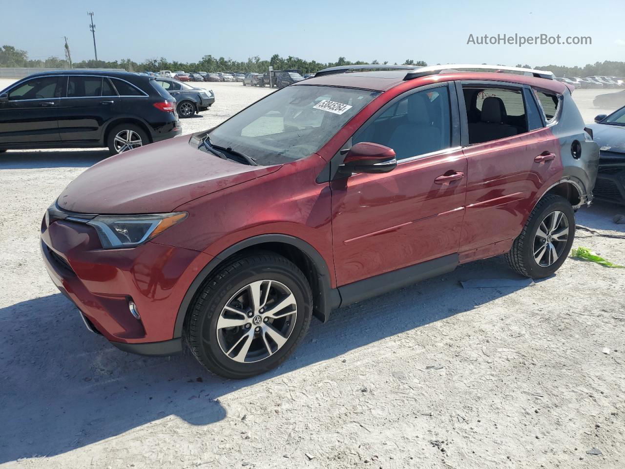 2018 Toyota Rav4 Adventure Burgundy vin: 2T3RFREV5JW707266