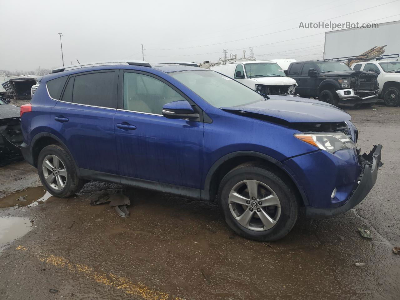 2015 Toyota Rav4 Xle Синий vin: 2T3RFREV6FW270384