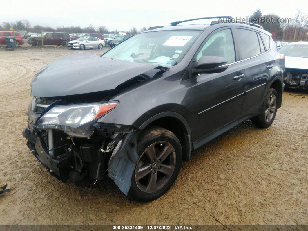 2015 Toyota Rav4 Xle Gray vin: 2T3RFREV7FW345738