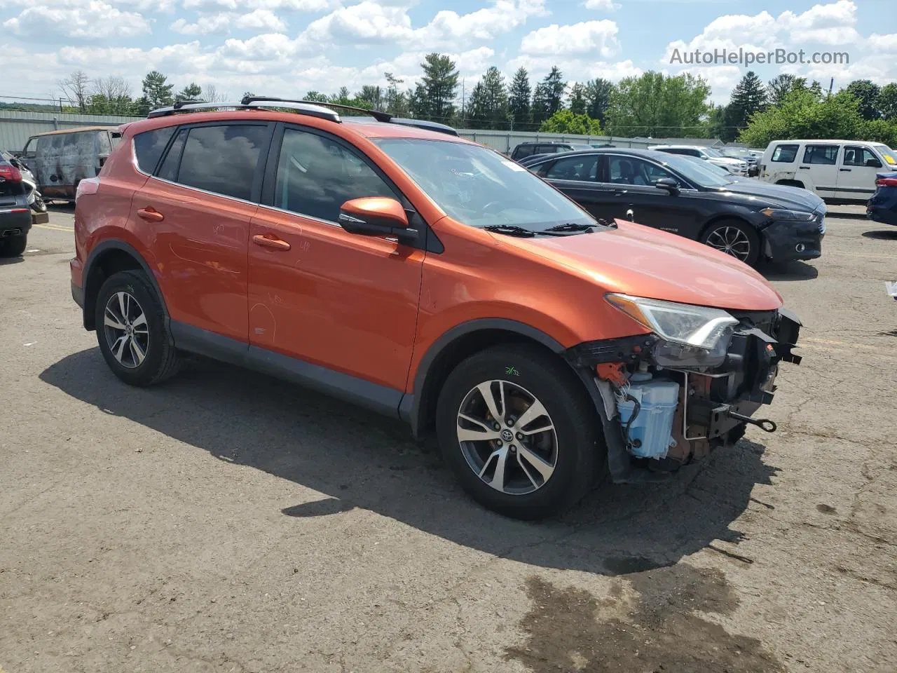 2016 Toyota Rav4 Xle Orange vin: 2T3RFREV7GW462110