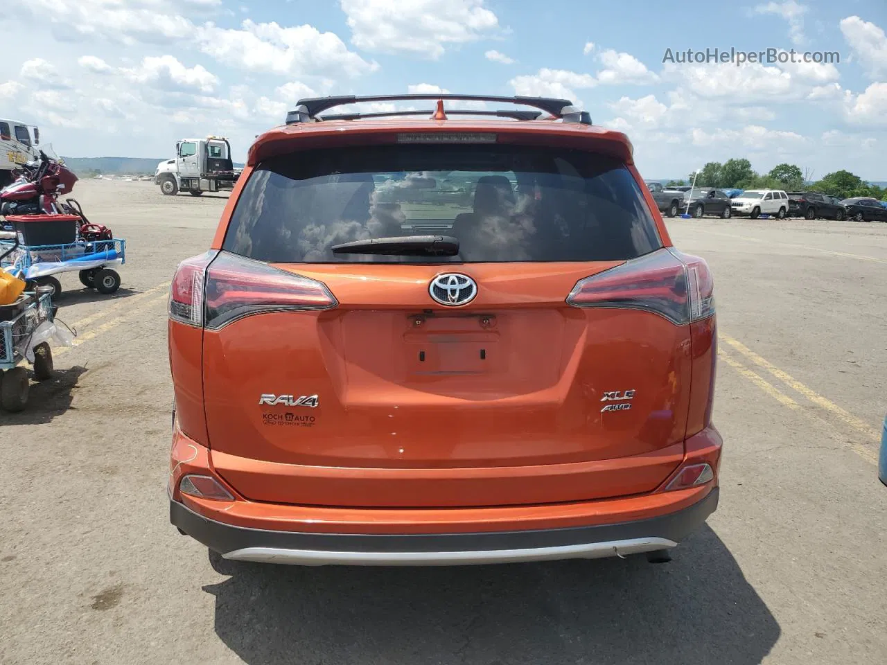 2016 Toyota Rav4 Xle Orange vin: 2T3RFREV7GW462110