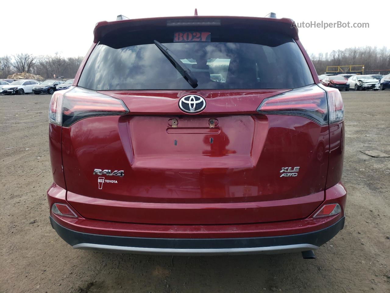 2018 Toyota Rav4 Adventure Burgundy vin: 2T3RFREV8JW737149