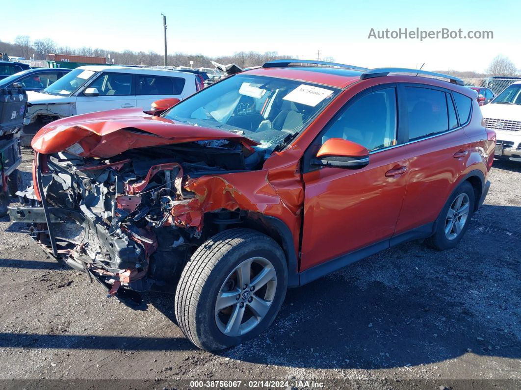 2015 Toyota Rav4 Xle Orange vin: 2T3RFREVXFW298513