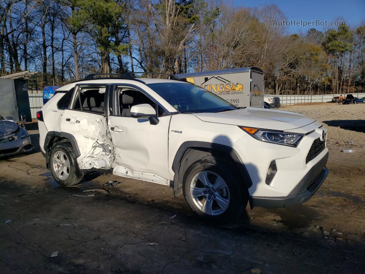 2020 Toyota Rav4 Xle White vin: 2T3RWRFV0LW084270