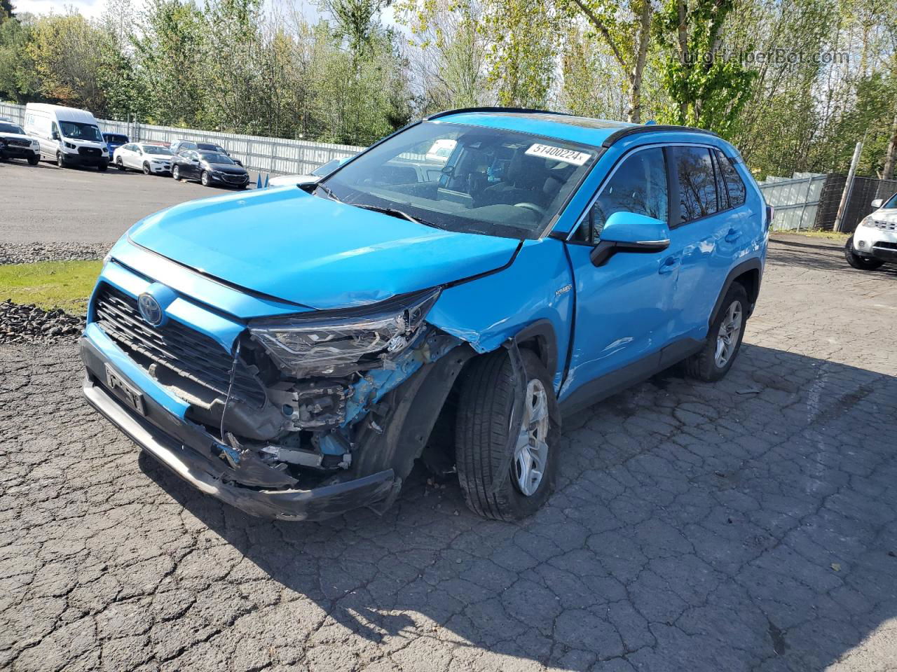 2019 Toyota Rav4 Xle Blue vin: 2T3RWRFV6KW042099