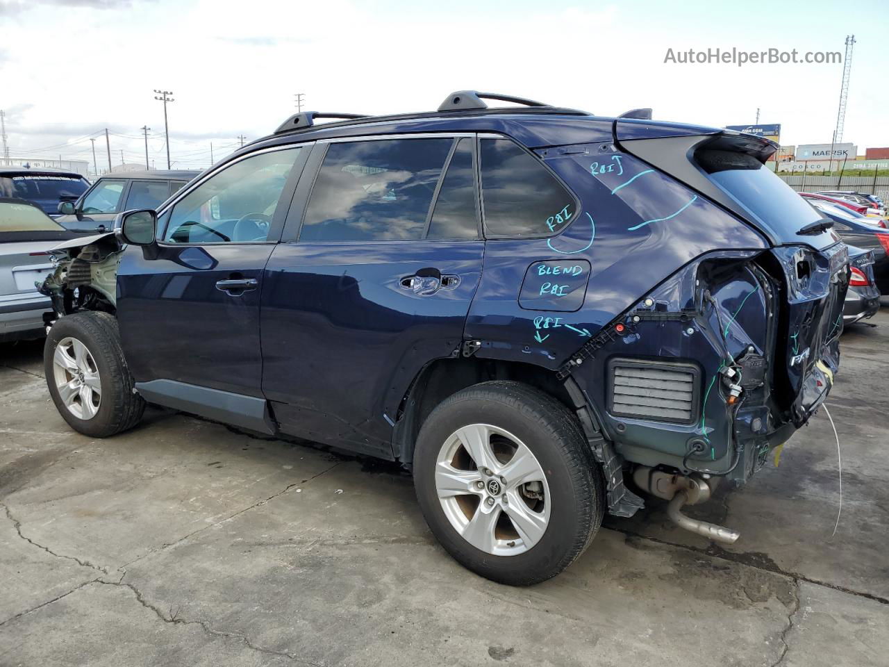 2021 Toyota Rav4 Xle Синий vin: 2T3W1RFV4MW134431