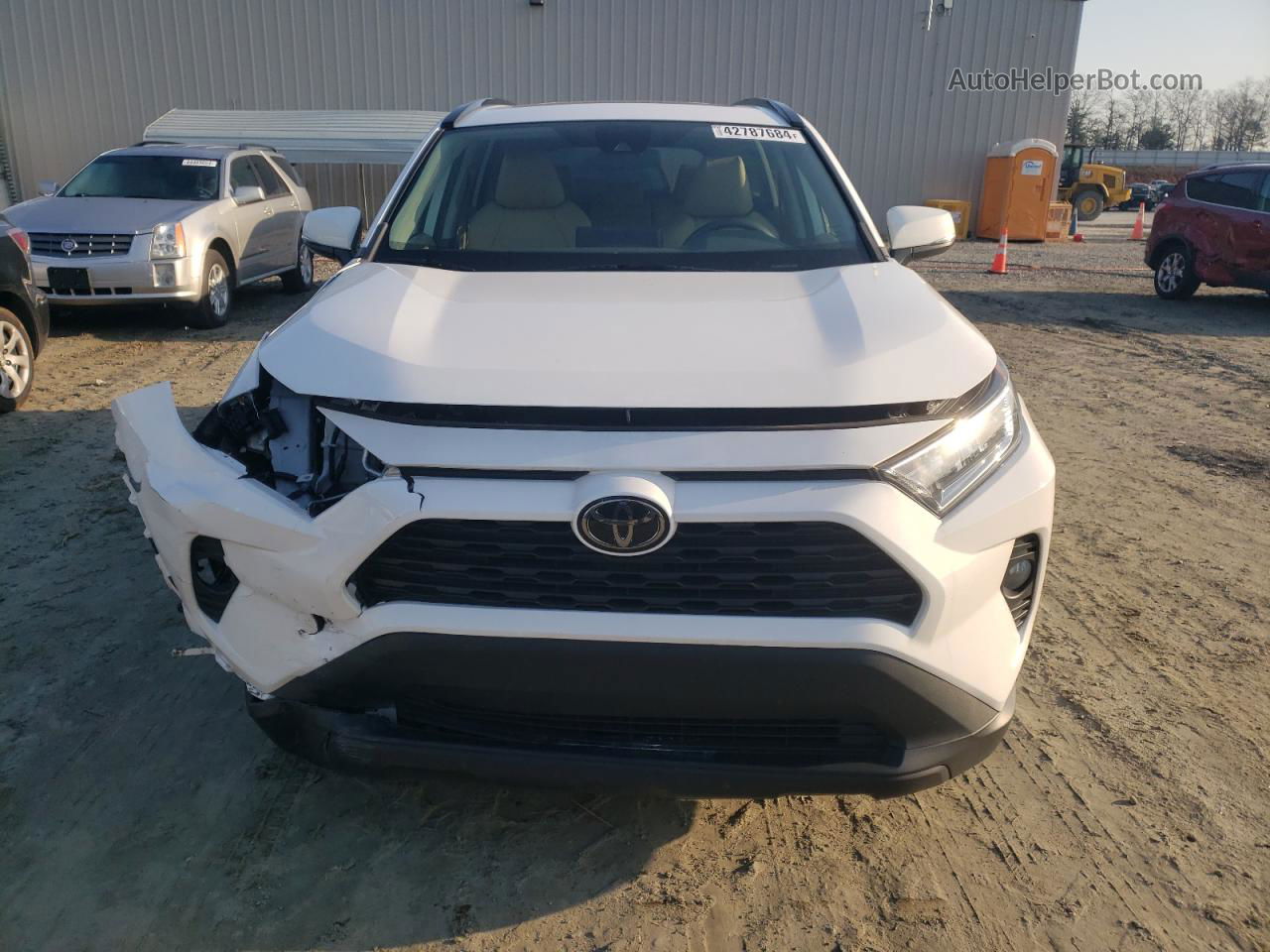 2019 Toyota Rav4 Xle White vin: 2T3W1RFV6KW048826