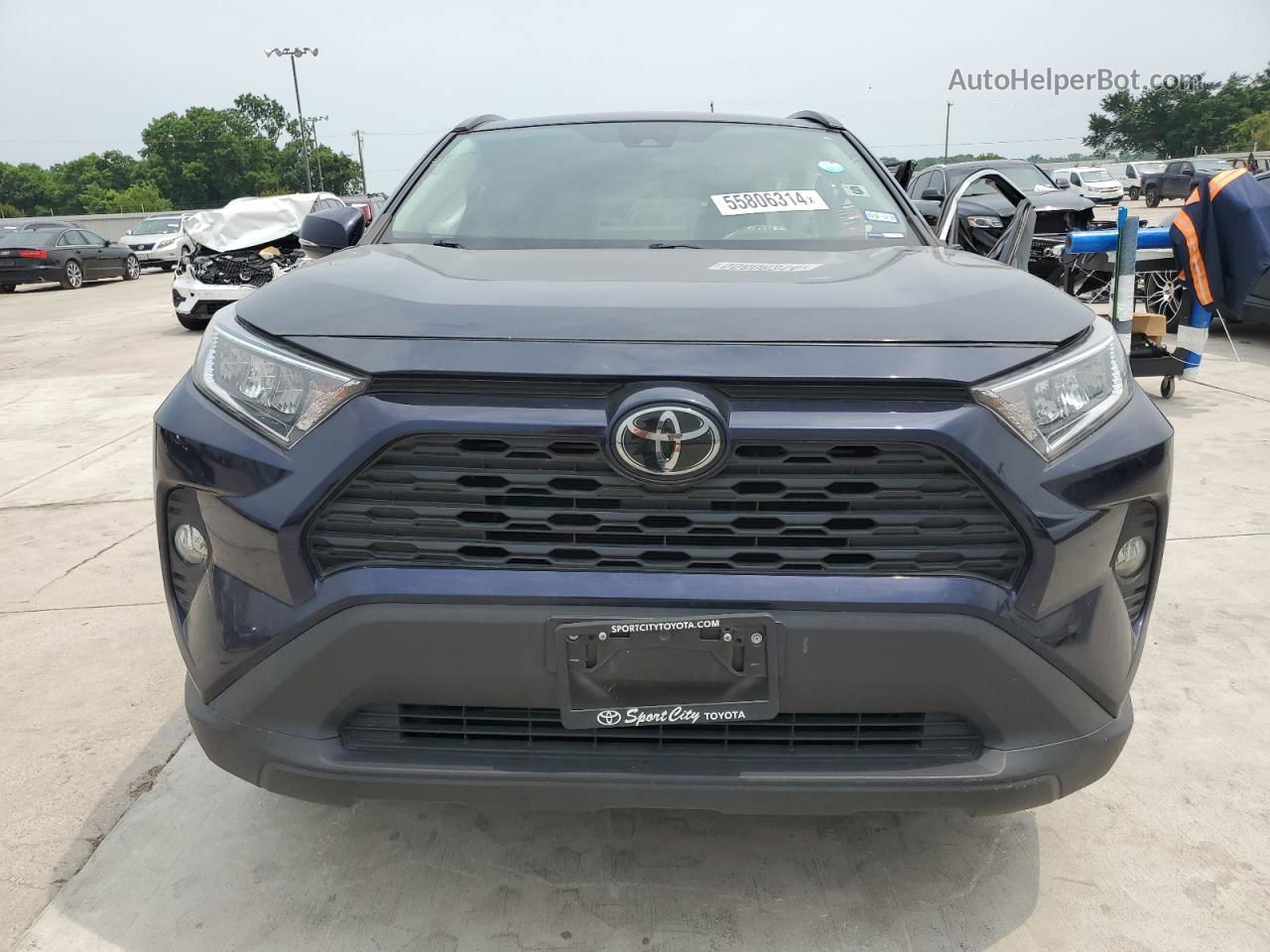 2019 Toyota Rav4 Xle Blue vin: 2T3W1RFV9KW047671