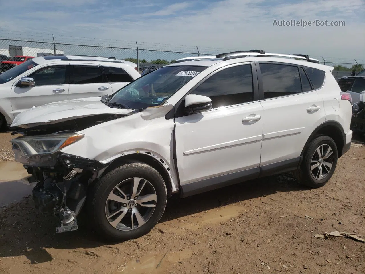 2016 Toyota Rav4 Xle White vin: 2T3WFREV2GW287381