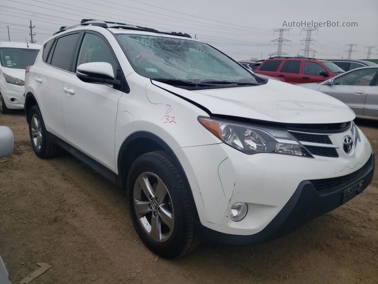 2015 Toyota Rav4 Xle Белый vin: 2T3WFREV5FW135786