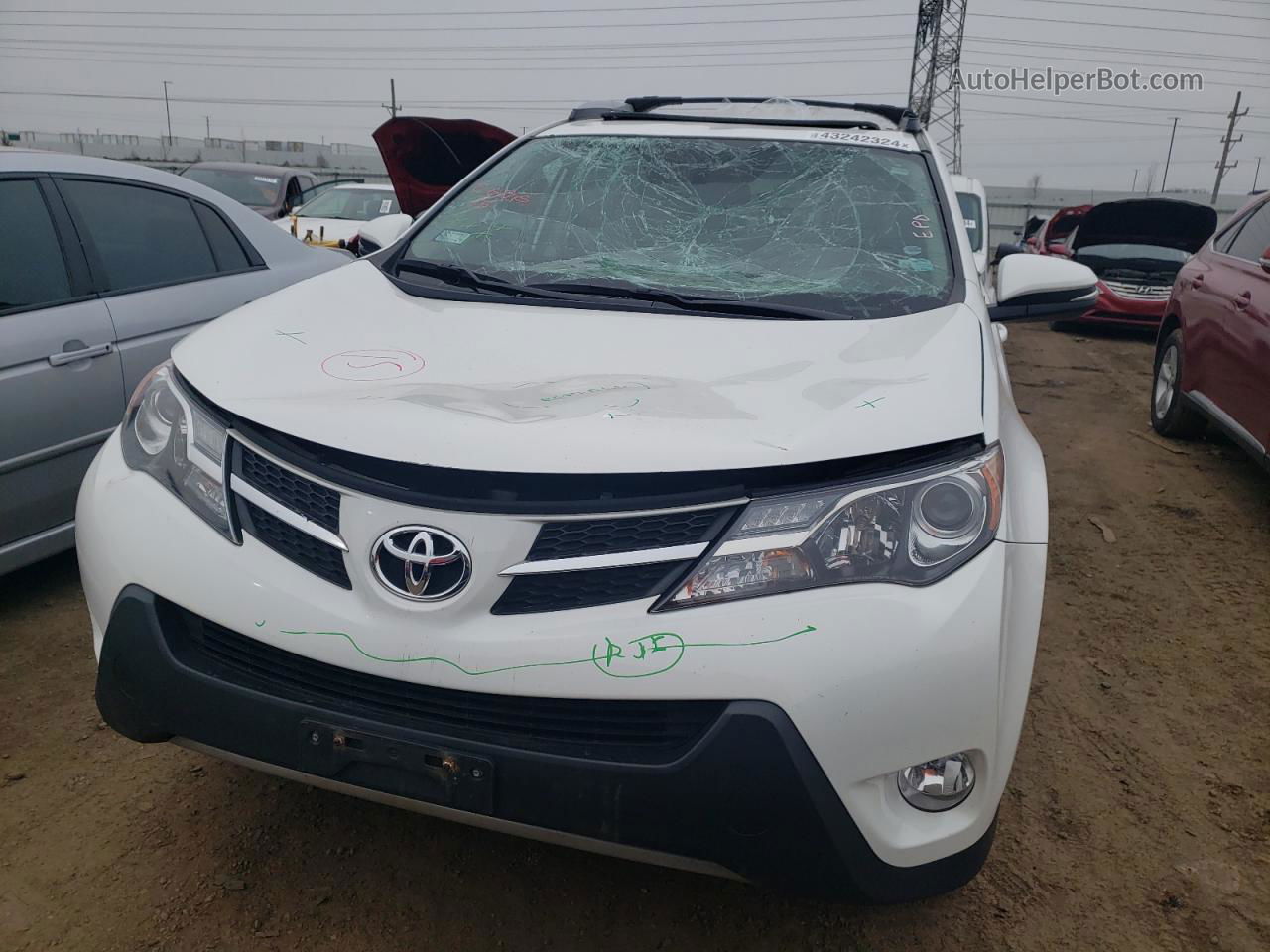 2015 Toyota Rav4 Xle White vin: 2T3WFREV5FW135786