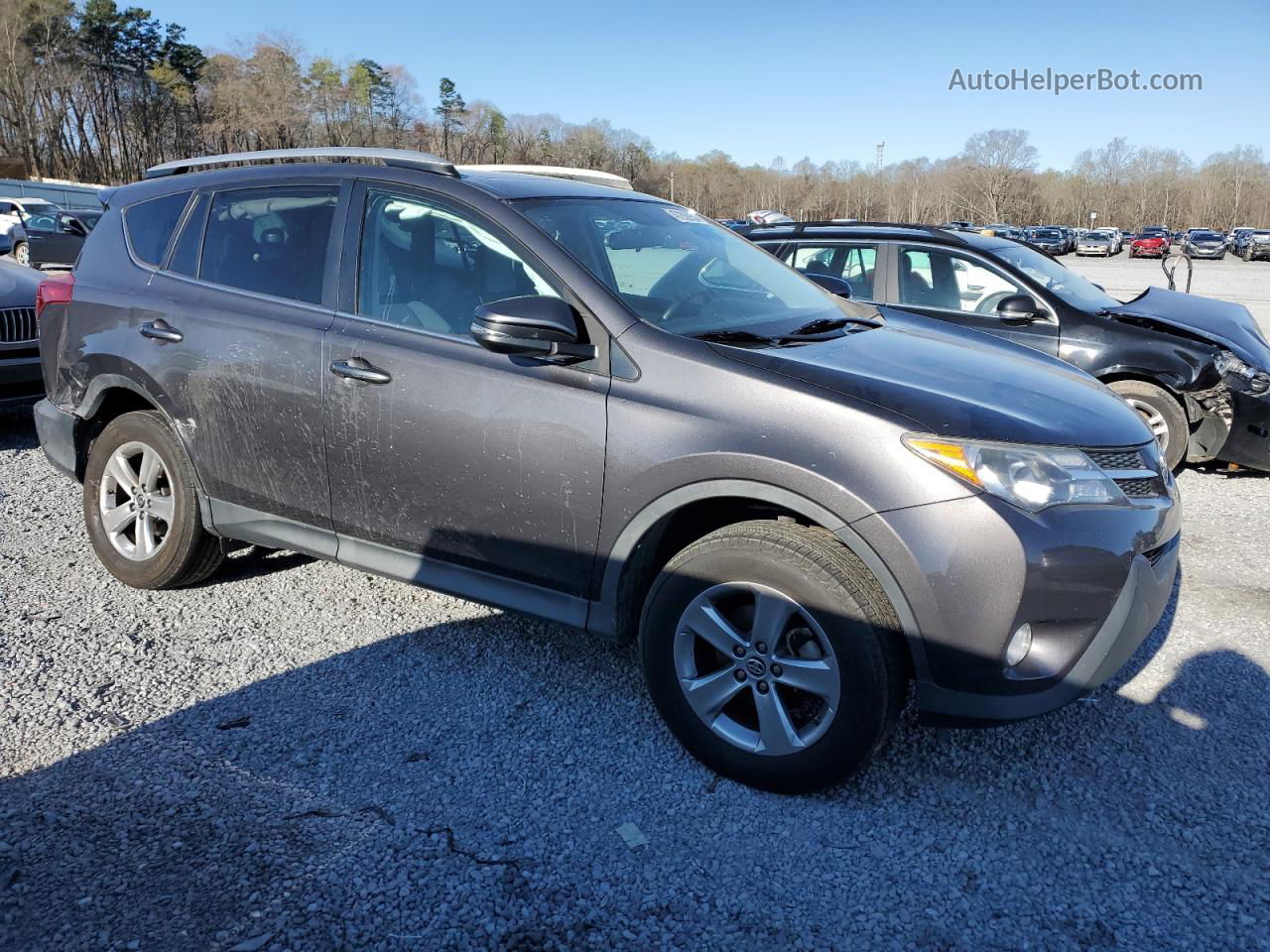 2015 Toyota Rav4 Xle Gray vin: 2T3WFREVXFW187401