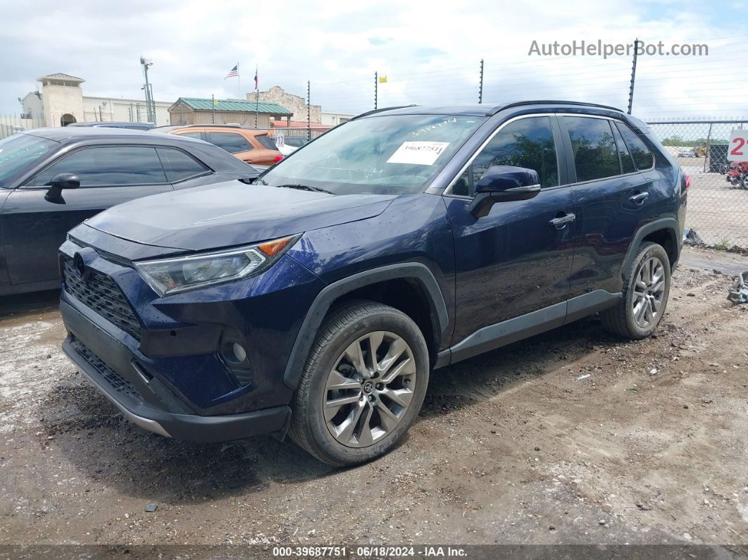 2020 Toyota Rav4 Limited Синий vin: 2T3Y1RFV9LW070748