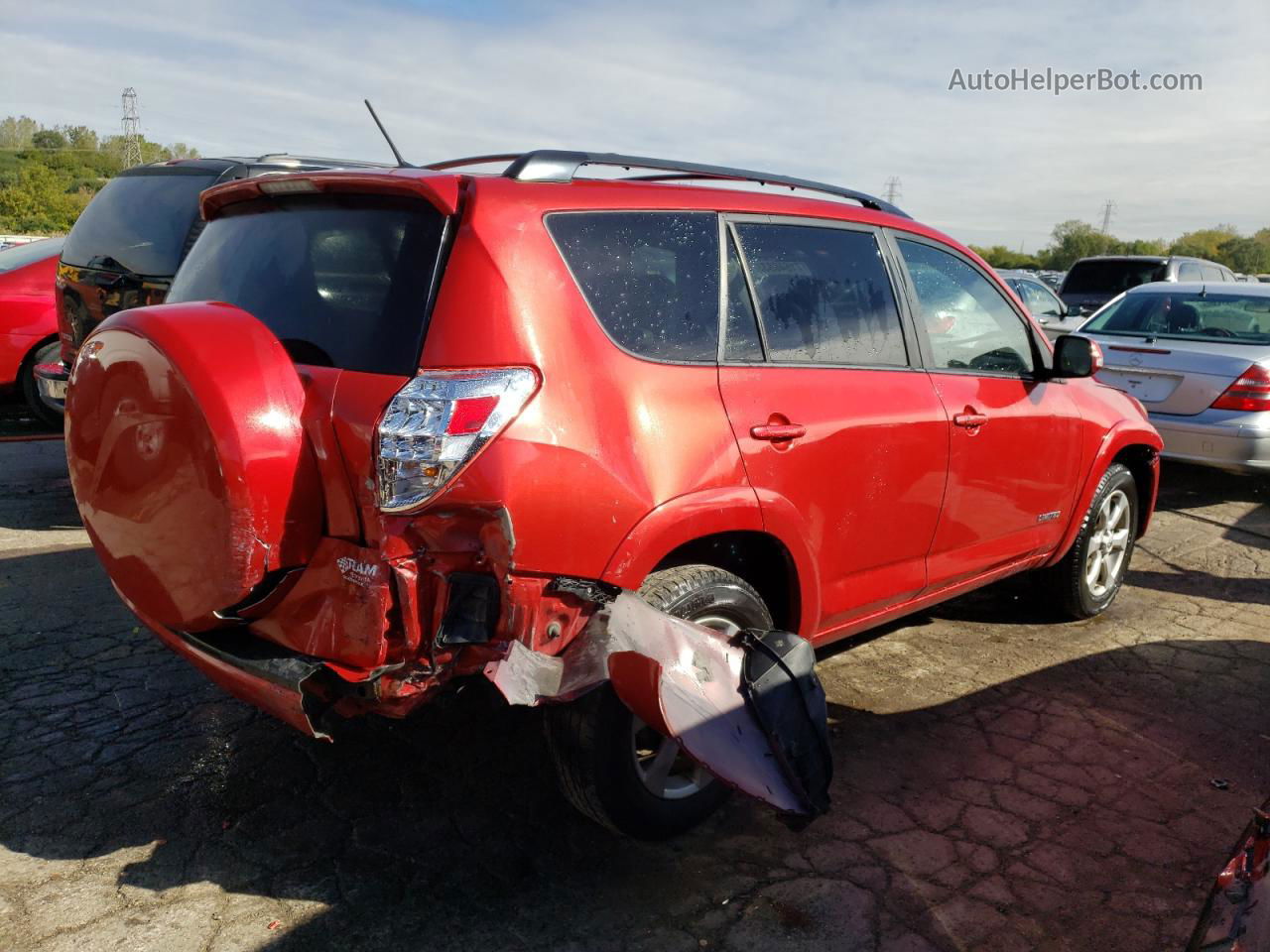 2010 Toyota Rav4 Limited Red vin: 2T3YF4DV3AW039032