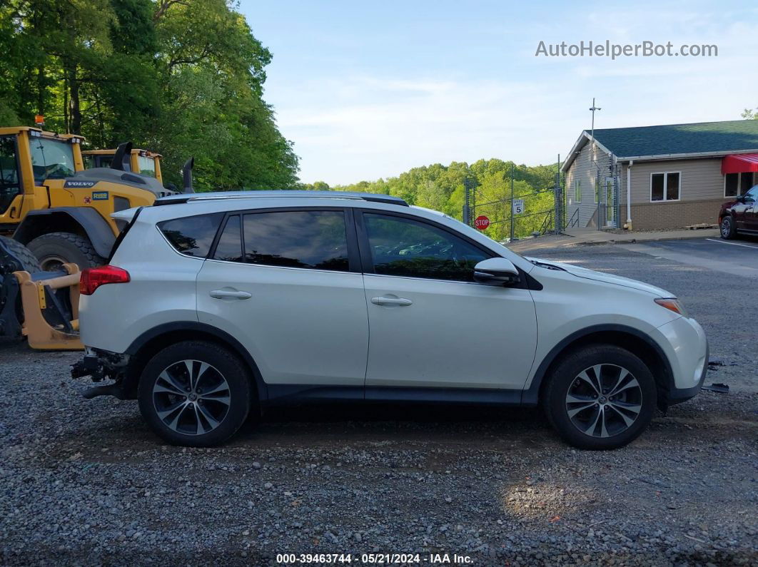 2015 Toyota Rav4 Limited White vin: 2T3YFREV0FW232323