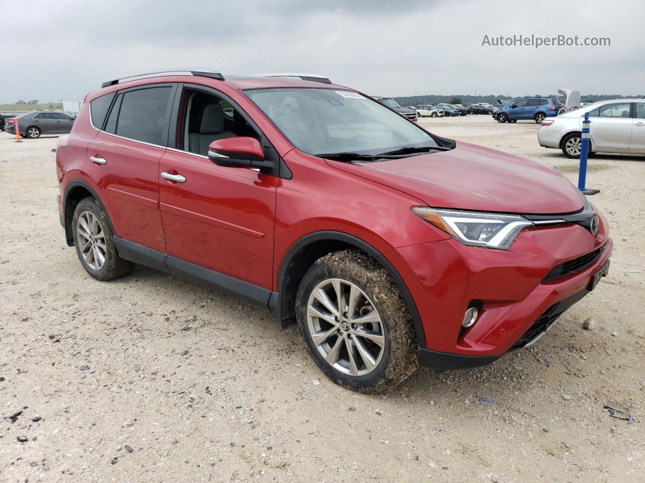 2017 Toyota Rav4 Limited Red vin: 2T3YFREV0HW390261