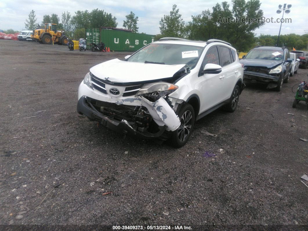 2015 Toyota Rav4 Limited White vin: 2T3YFREV1FW201808