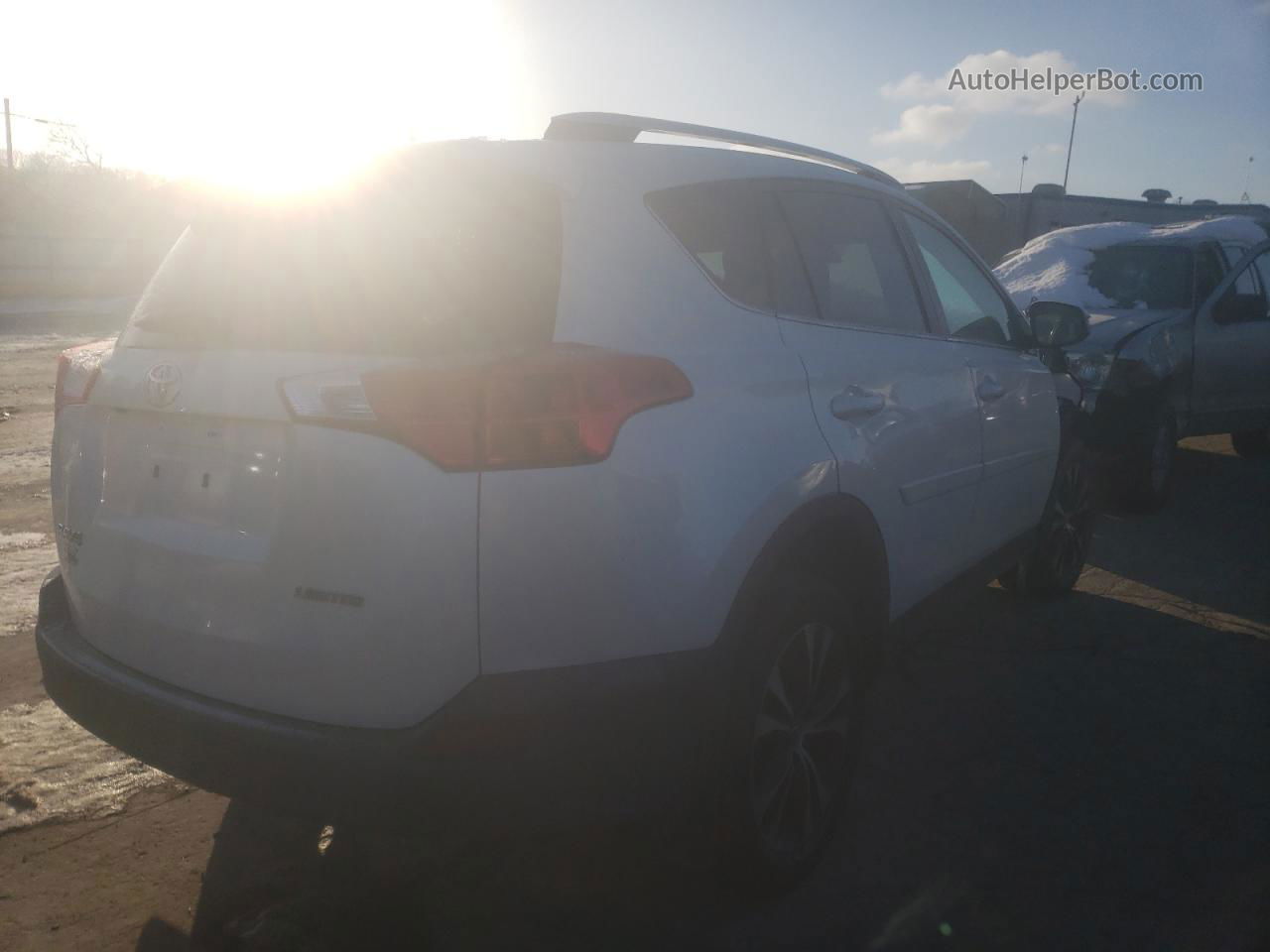 2015 Toyota Rav4 Limited White vin: 2T3YFREV3FW220702