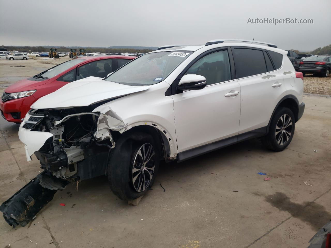 2015 Toyota Rav4 Limited White vin: 2T3YFREV5FW211662