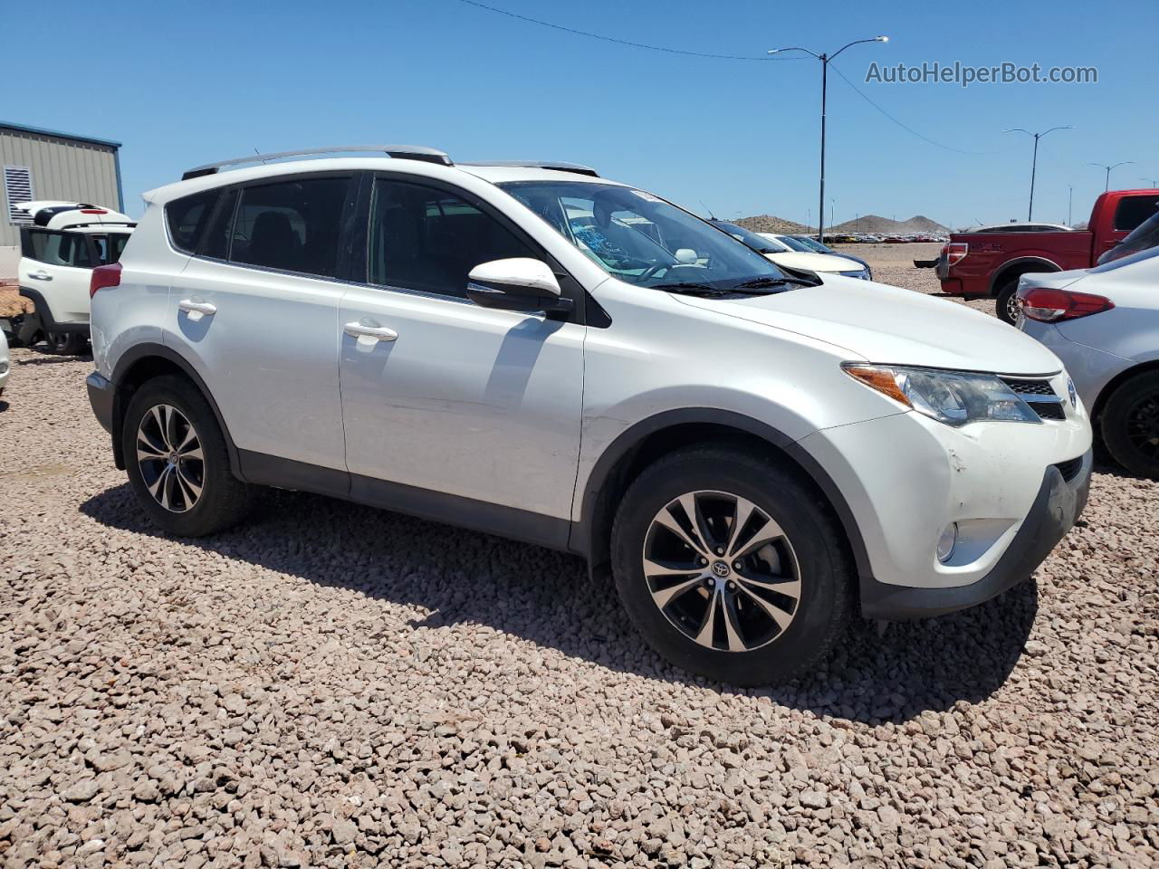 2015 Toyota Rav4 Limited White vin: 2T3YFREV7FW219407