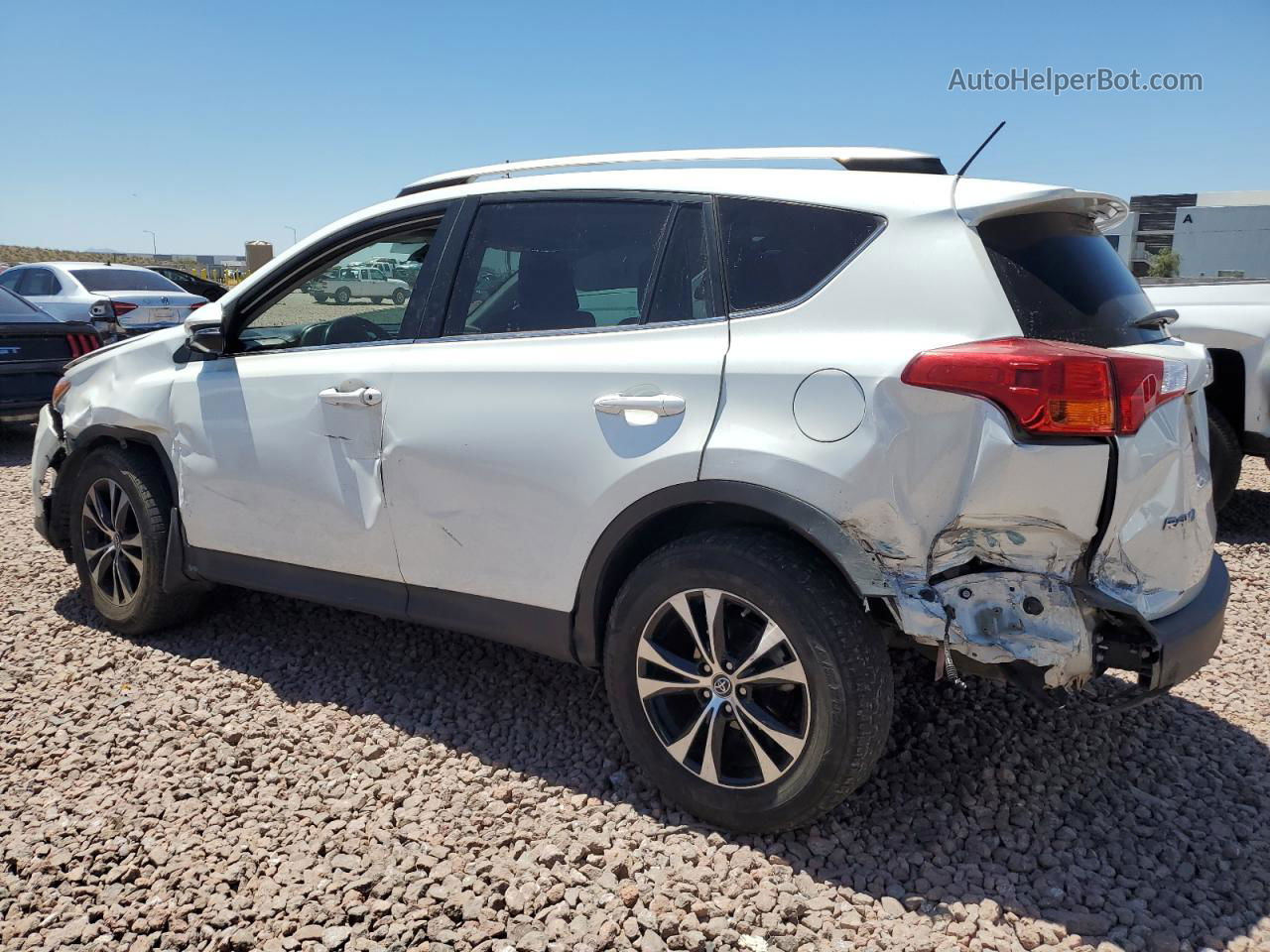 2015 Toyota Rav4 Limited White vin: 2T3YFREV7FW219407