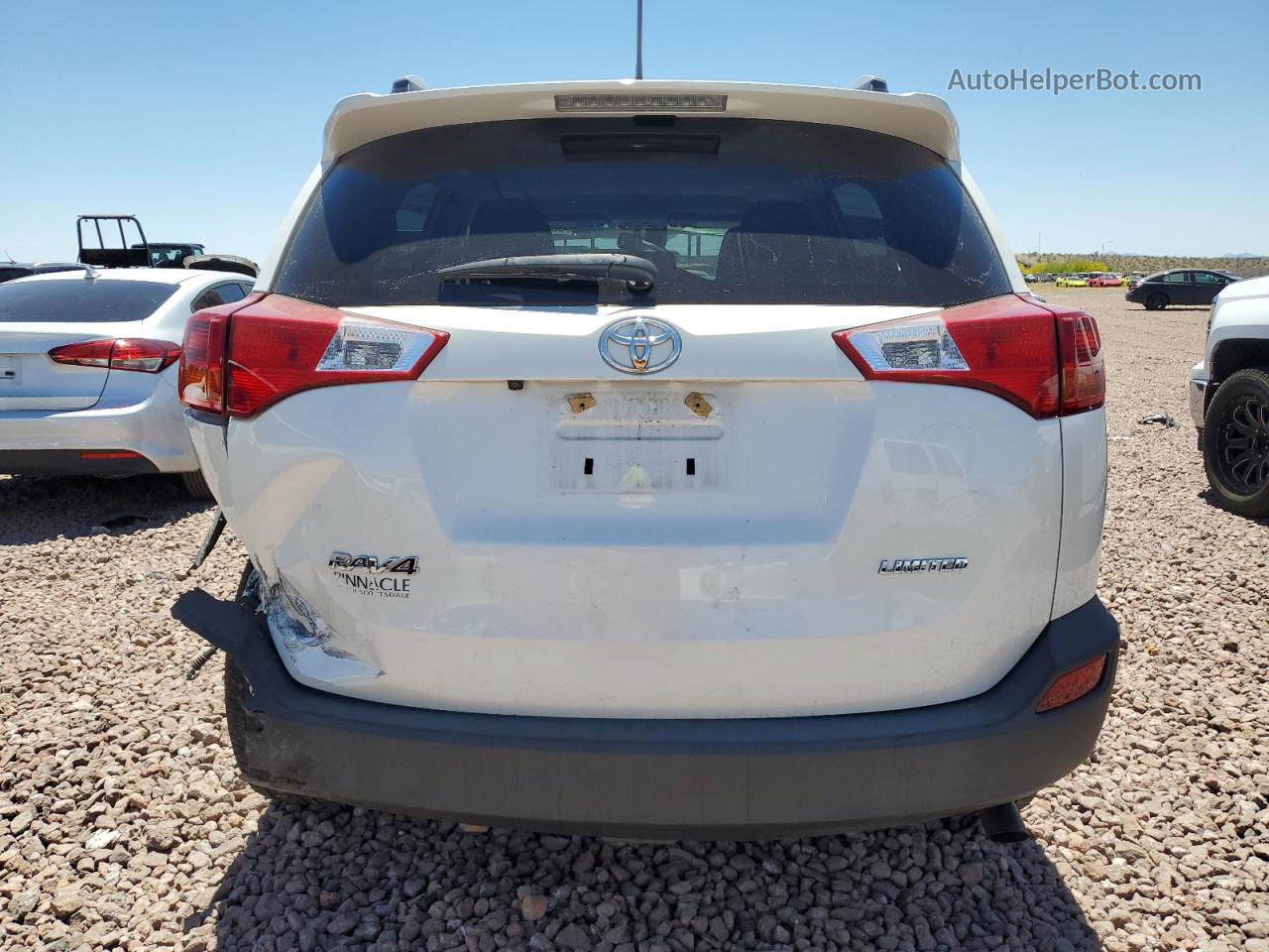 2015 Toyota Rav4 Limited White vin: 2T3YFREV7FW219407