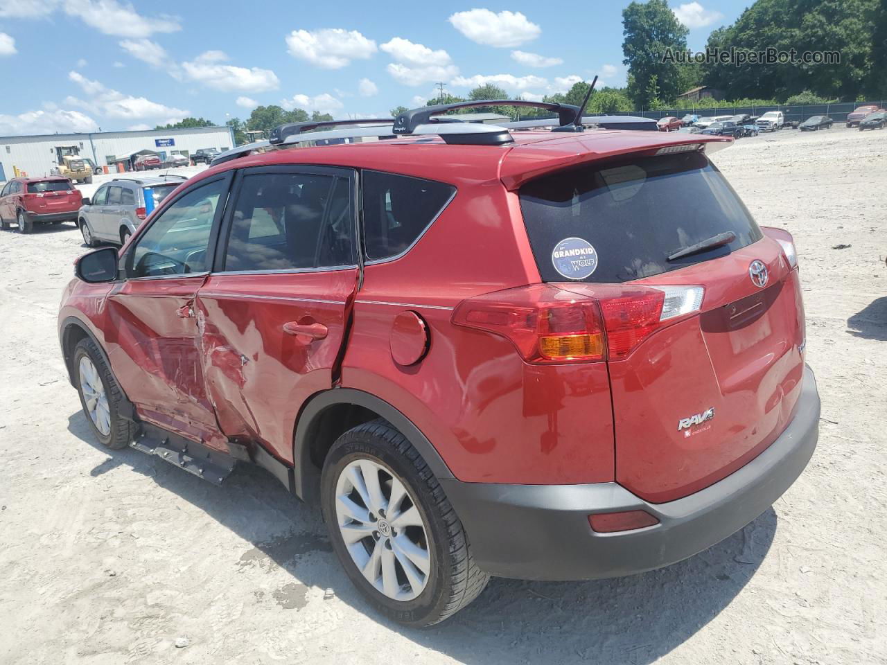 2015 Toyota Rav4 Limited Red vin: 2T3YFREV9FW168007