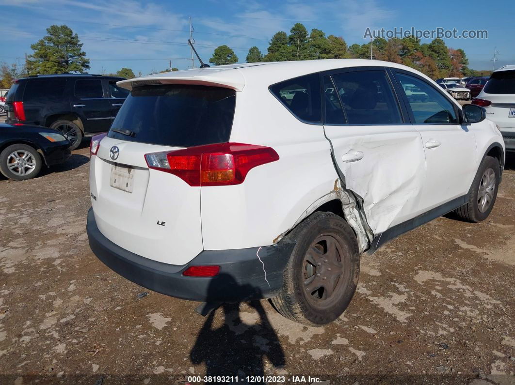 2015 Toyota Rav4 Le White vin: 2T3ZFREVXFW194703