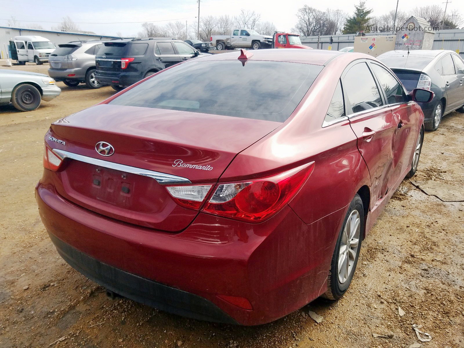 2014 Hyundai Sonata Gls Красный vin: 5NPEB4AC6EH882981