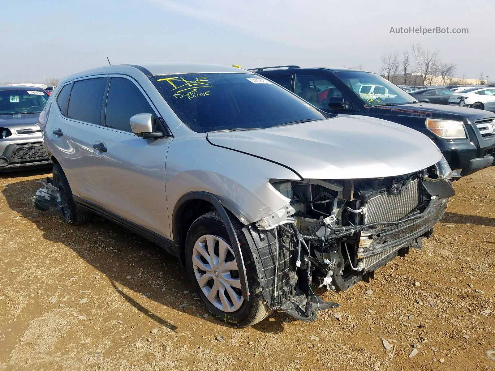 2016 Nissan Rogue S Серебряный vin: 5N1AT2MV4GC915712