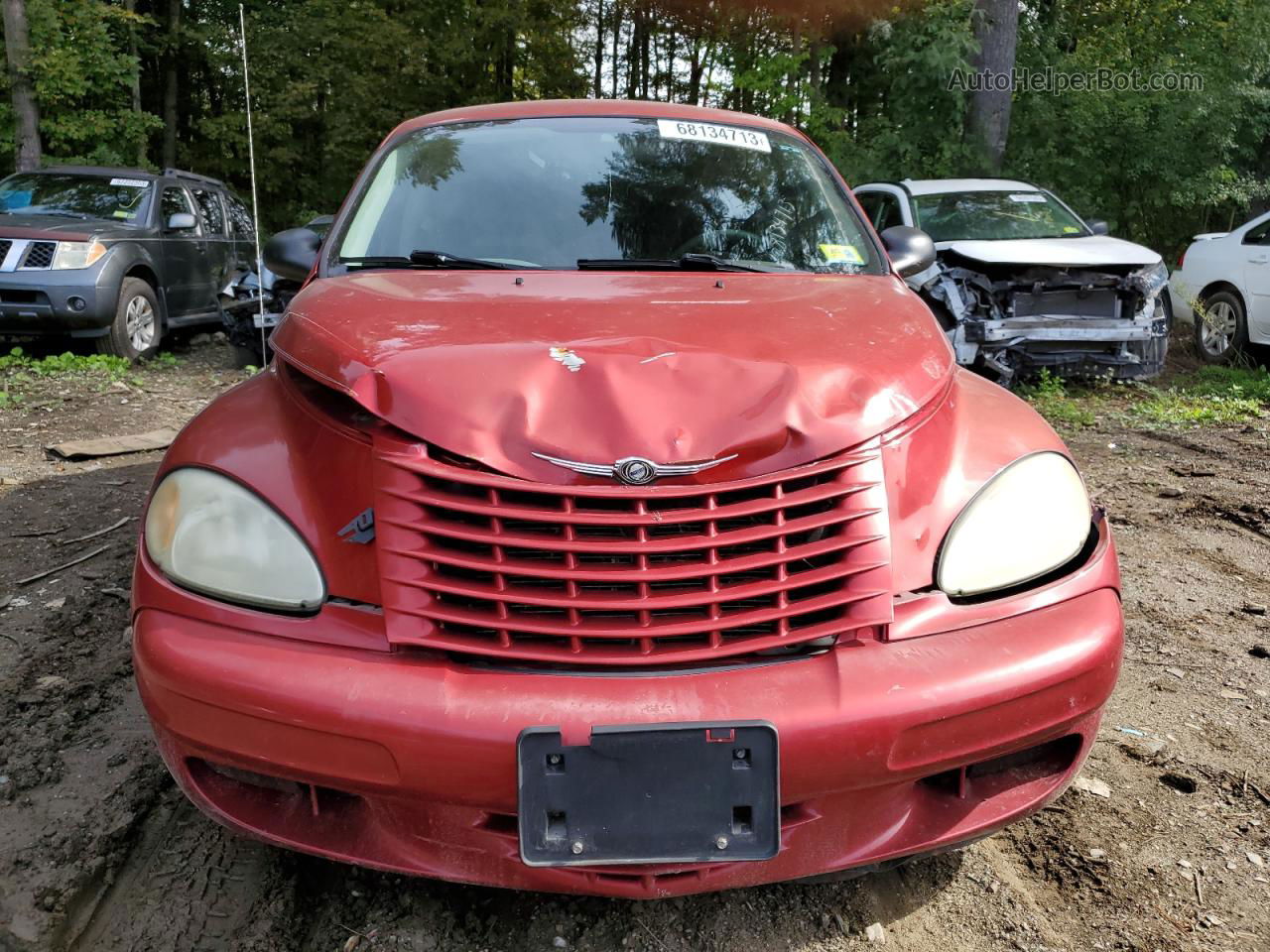 2004 Chrysler Pt Cruiser  Красный vin: 3C4FY48B14T218568