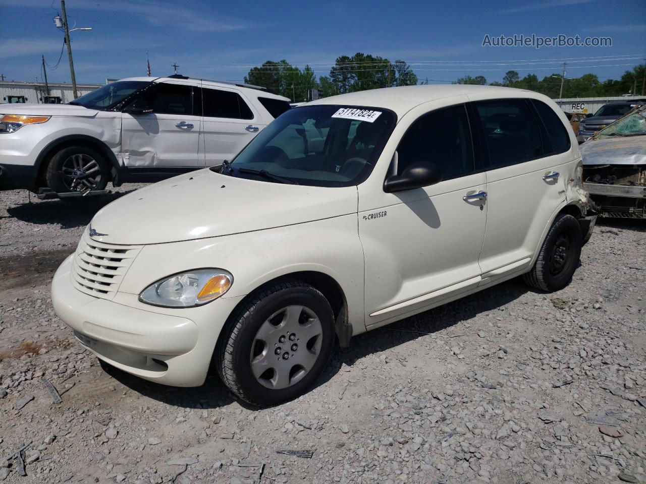 2004 Chrysler Pt Cruiser  White vin: 3C4FY48B54T288641