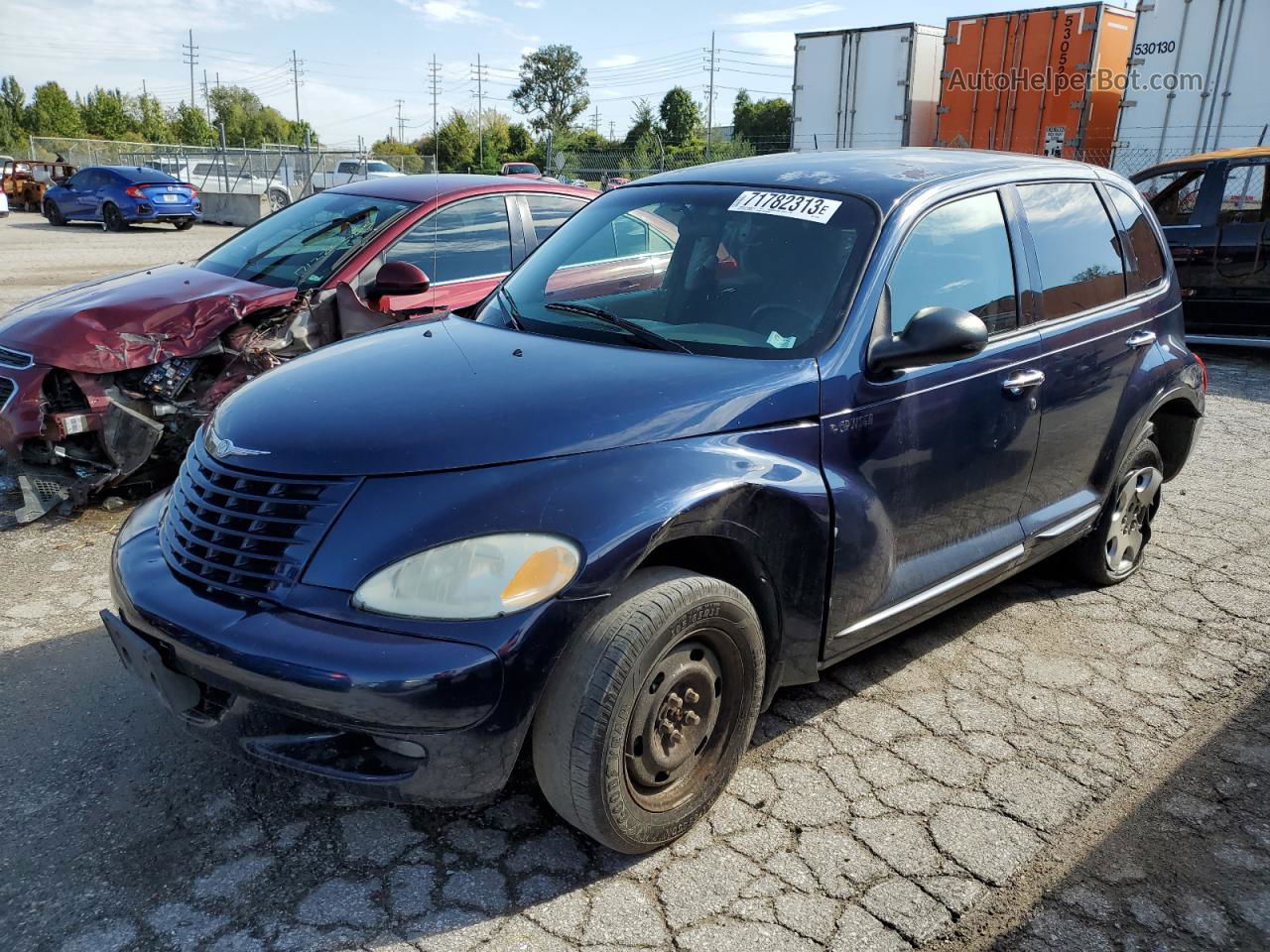 2004 Chrysler Pt Cruiser  Синий vin: 3C4FY48BX4T254792