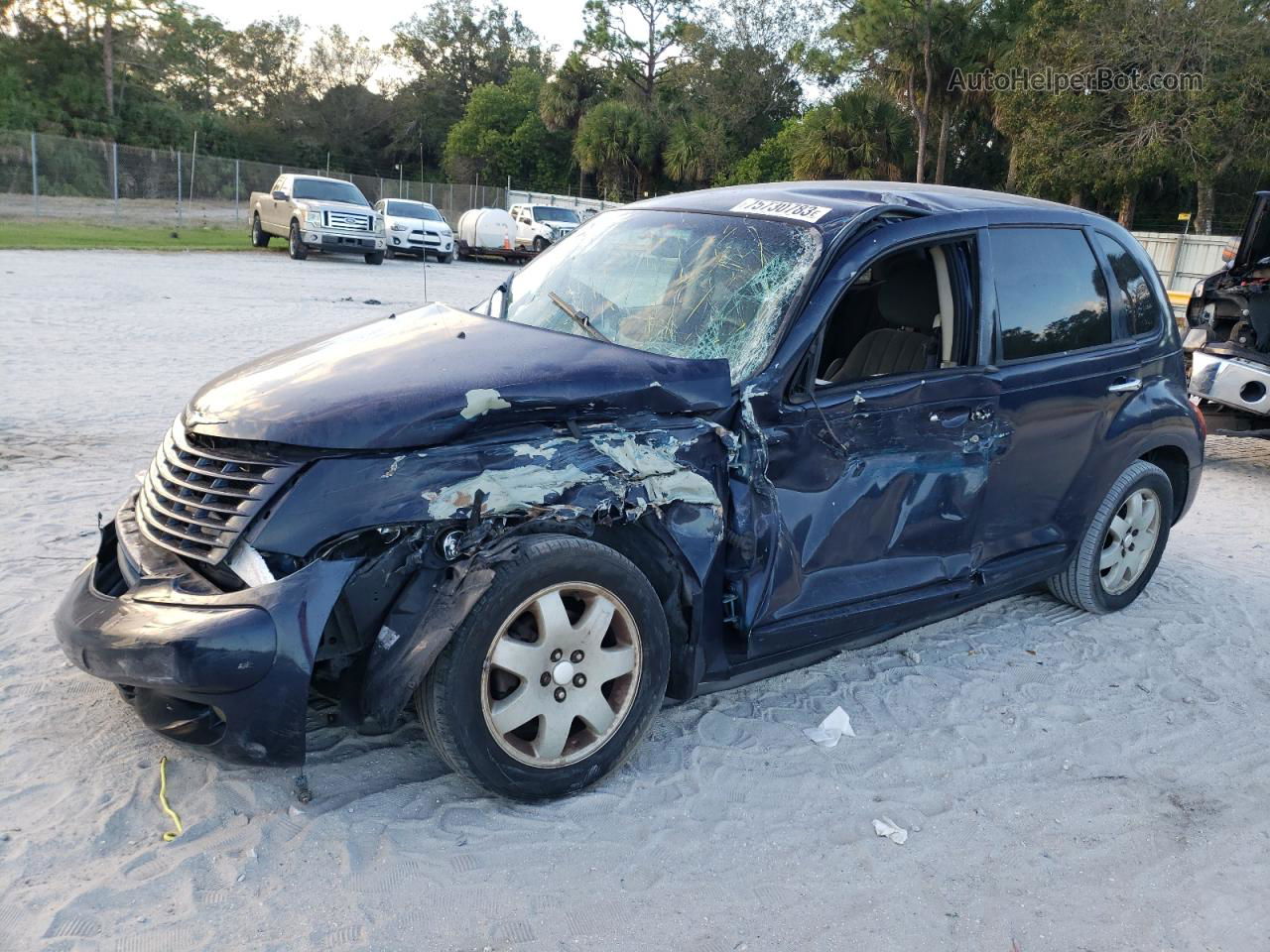 2004 Chrysler Pt Cruiser Touring Blue vin: 3C4FY58B54T330490