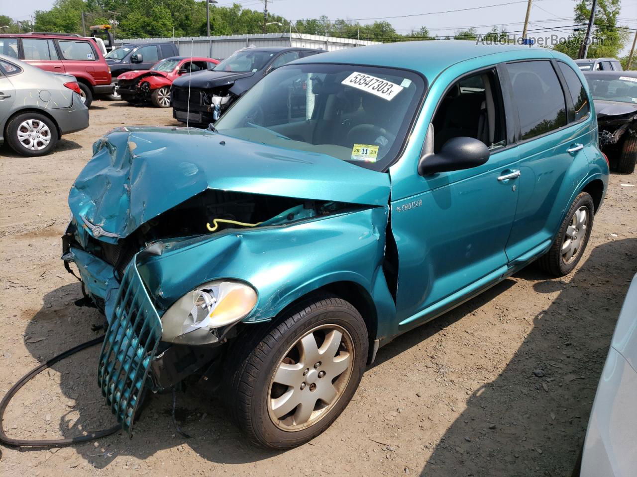 2004 Chrysler Pt Cruiser Touring Green vin: 3C4FY58B74T213395