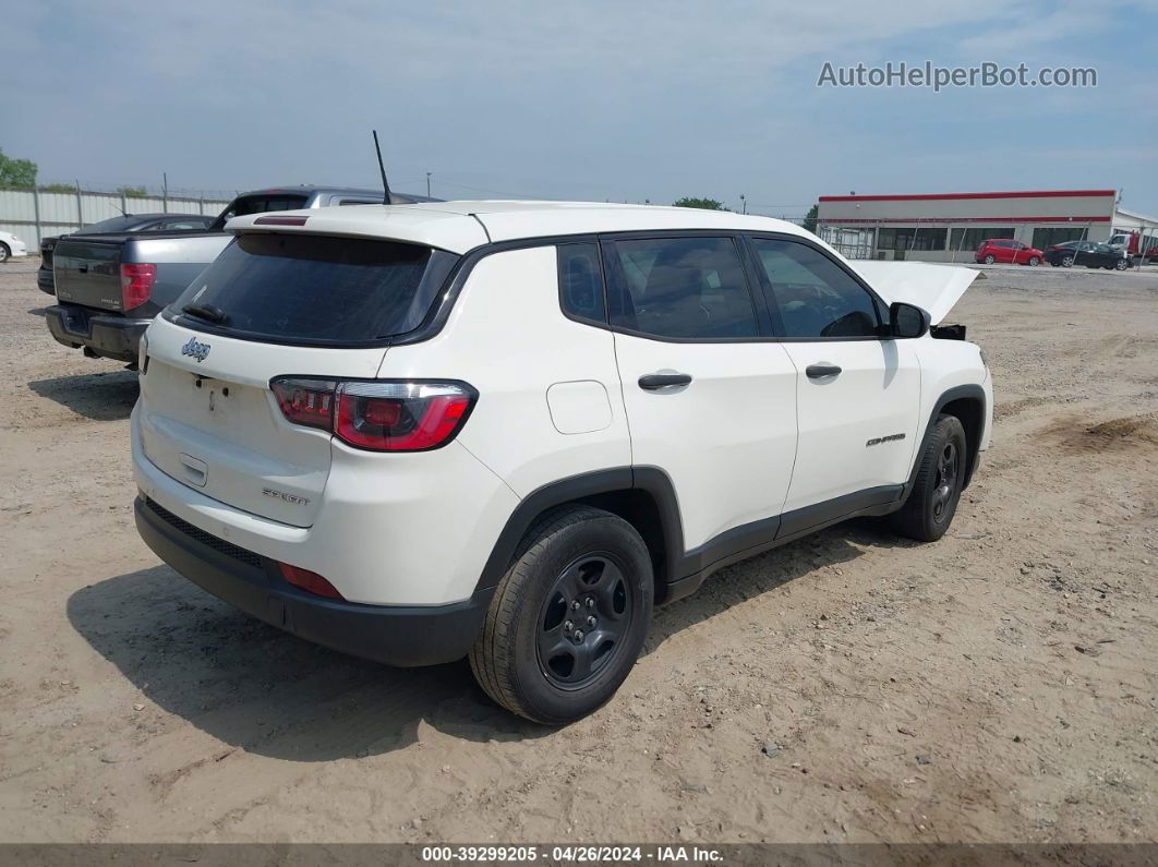 2018 Jeep Compass Sport Fwd White vin: 3C4NJCAB2JT122075