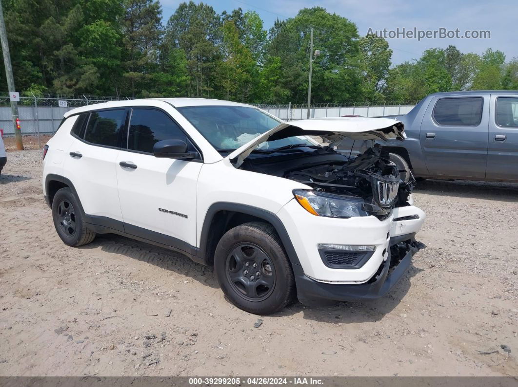 2018 Jeep Compass Sport Fwd White vin: 3C4NJCAB2JT122075