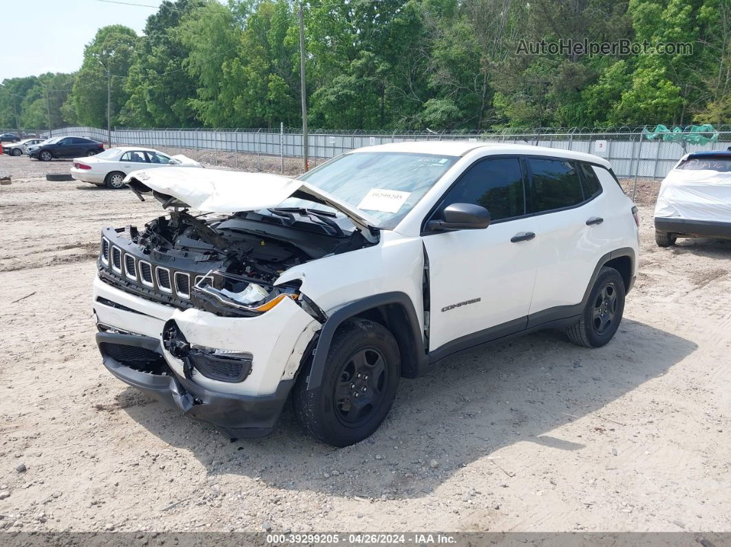 2018 Jeep Compass Sport Fwd White vin: 3C4NJCAB2JT122075