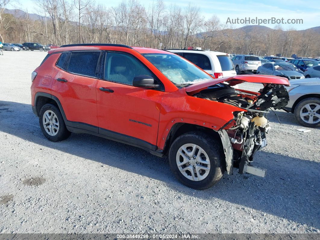 2018 Jeep Compass Sport Fwd Orange vin: 3C4NJCAB2JT214920