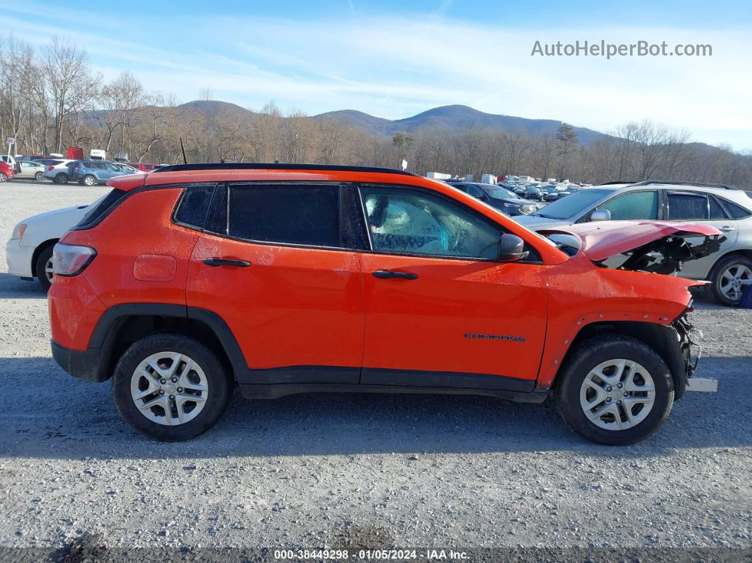 2018 Jeep Compass Sport Fwd Orange vin: 3C4NJCAB2JT214920