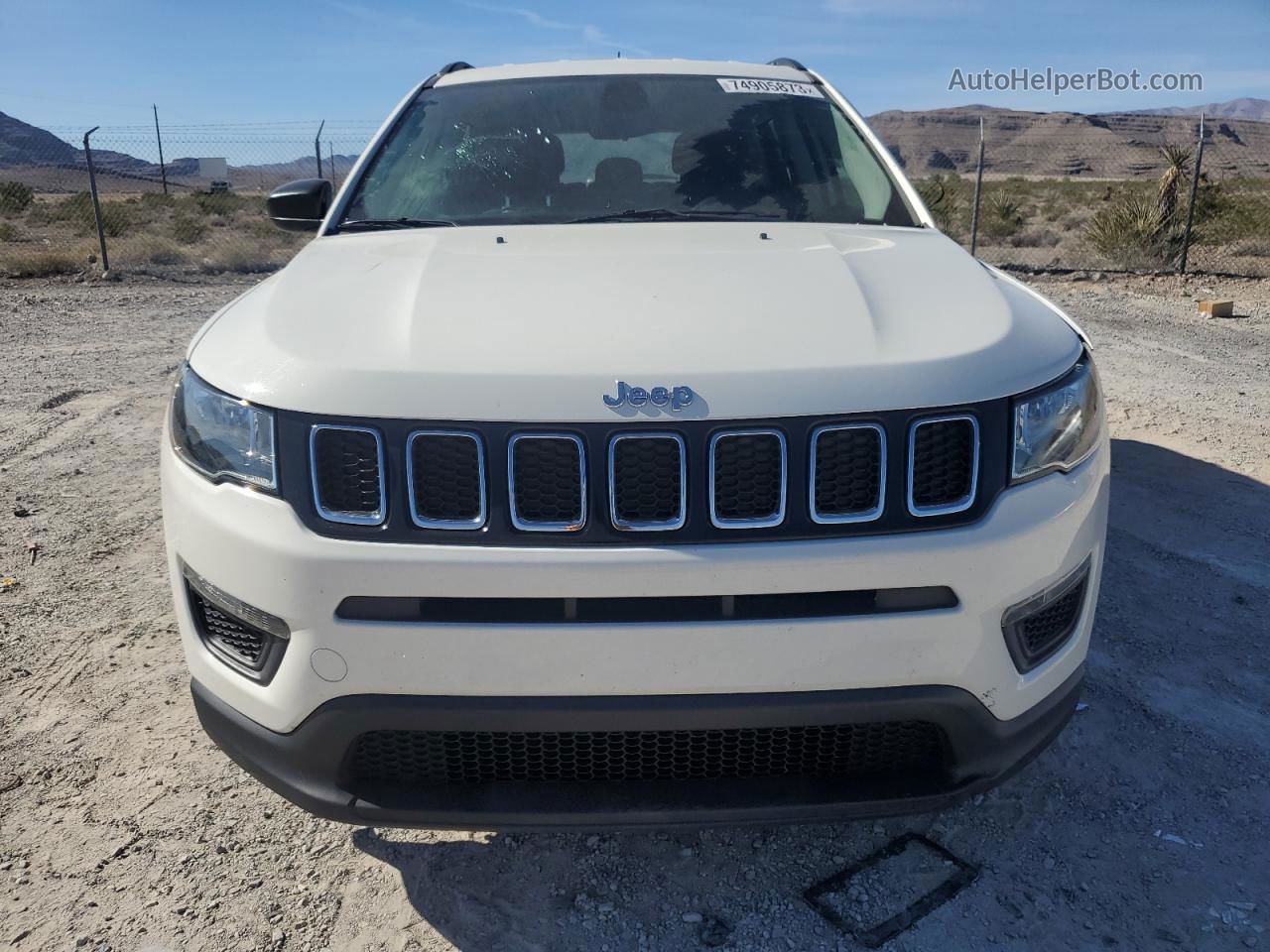 2018 Jeep Compass Sport White vin: 3C4NJCAB2JT318839