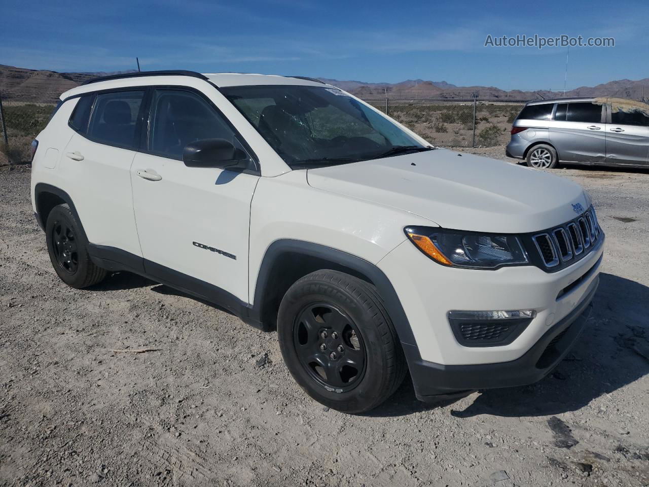 2018 Jeep Compass Sport White vin: 3C4NJCAB2JT318839