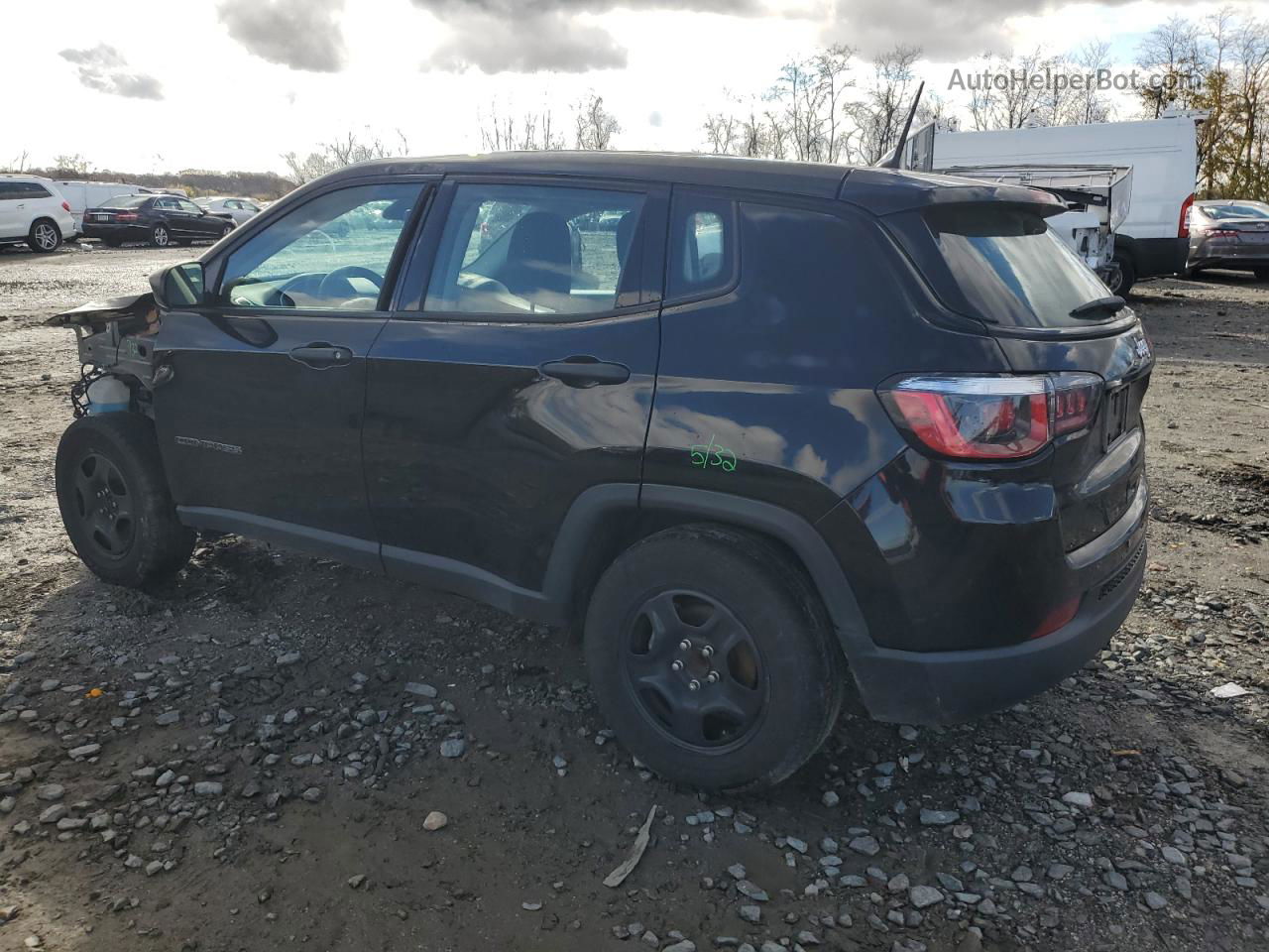 2018 Jeep Compass Sport Black vin: 3C4NJCAB3JT489082