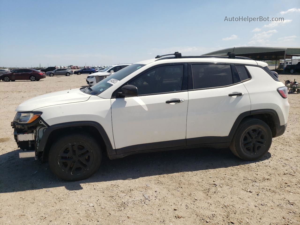 2018 Jeep Compass Sport White vin: 3C4NJCAB6JT254966