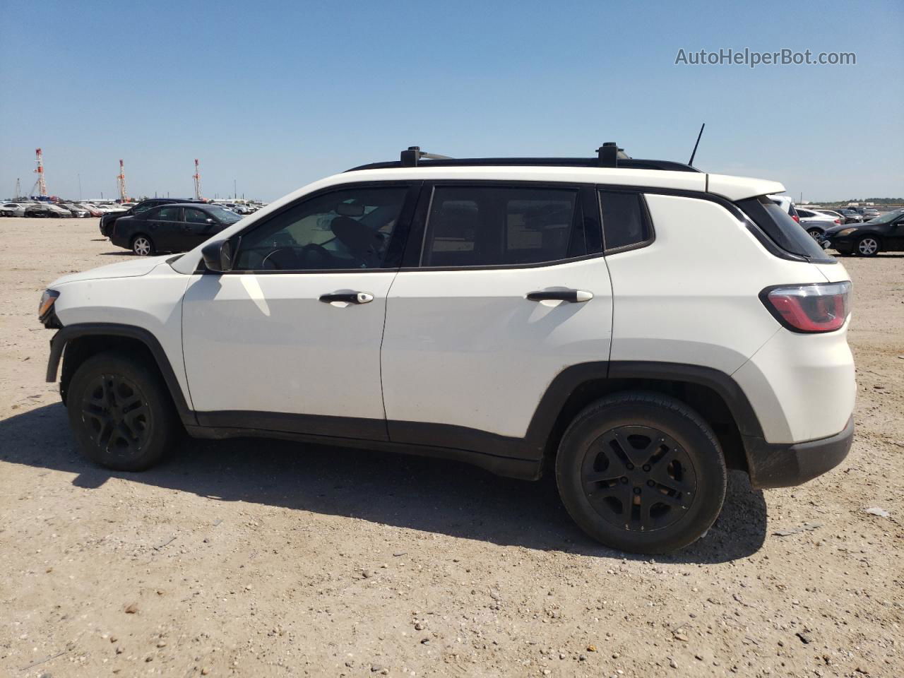 2018 Jeep Compass Sport White vin: 3C4NJCAB6JT254966