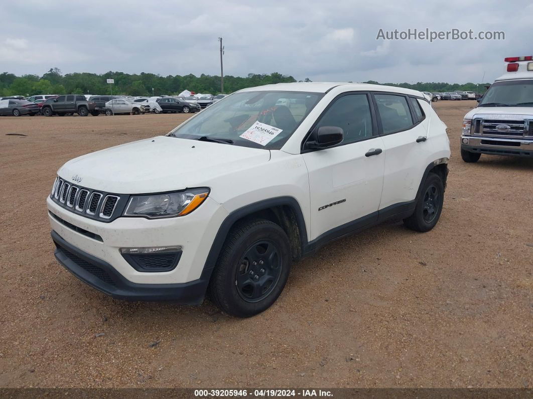 2018 Jeep Compass Sport Fwd White vin: 3C4NJCAB6JT326894