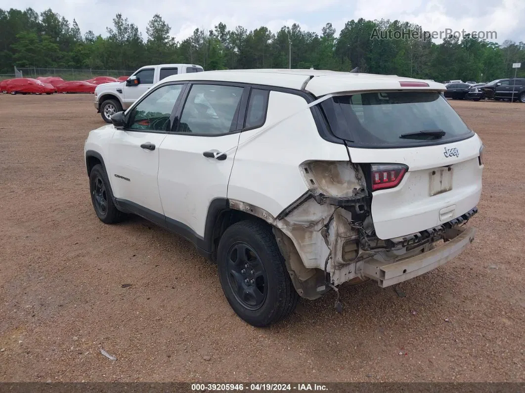 2018 Jeep Compass Sport Fwd White vin: 3C4NJCAB6JT326894