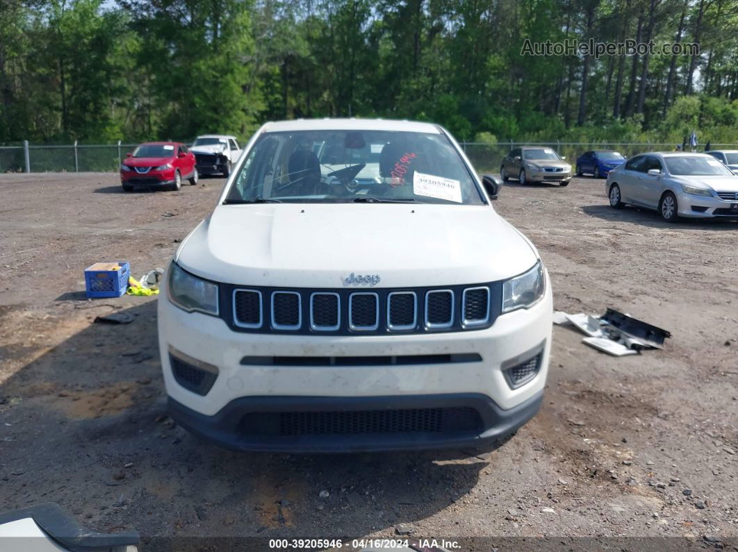 2018 Jeep Compass Sport Fwd White vin: 3C4NJCAB6JT326894