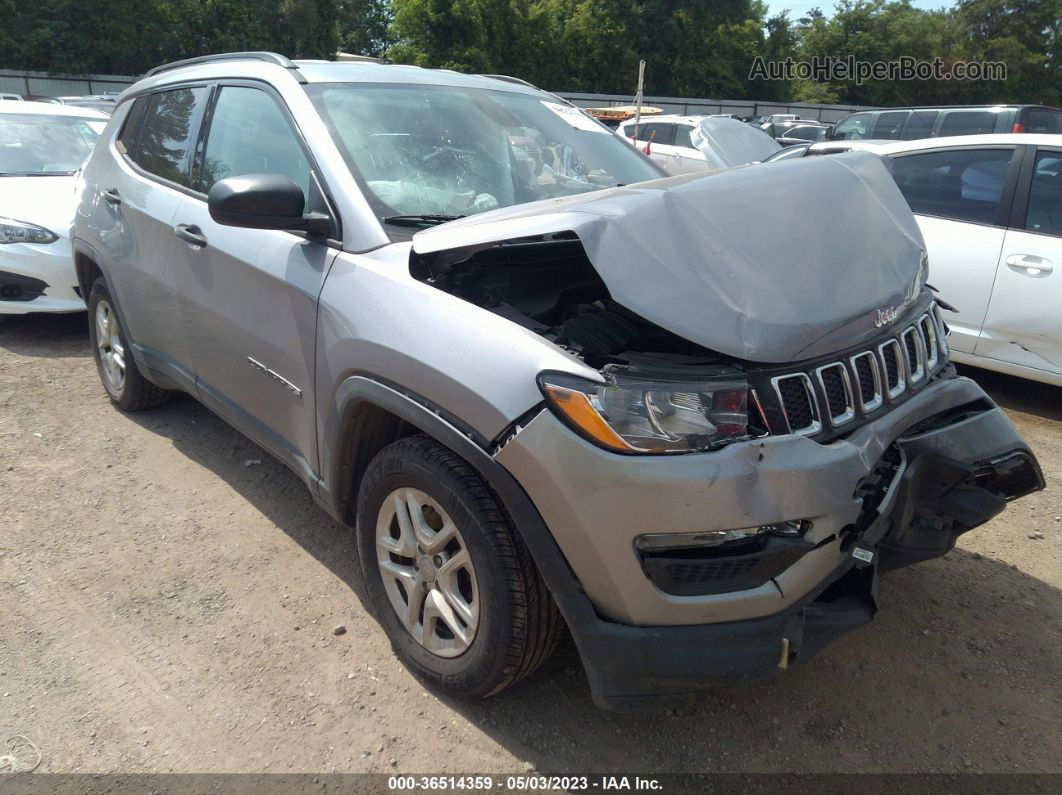 2018 Jeep Compass Sport Fwd Silver vin: 3C4NJCAB7JT102369