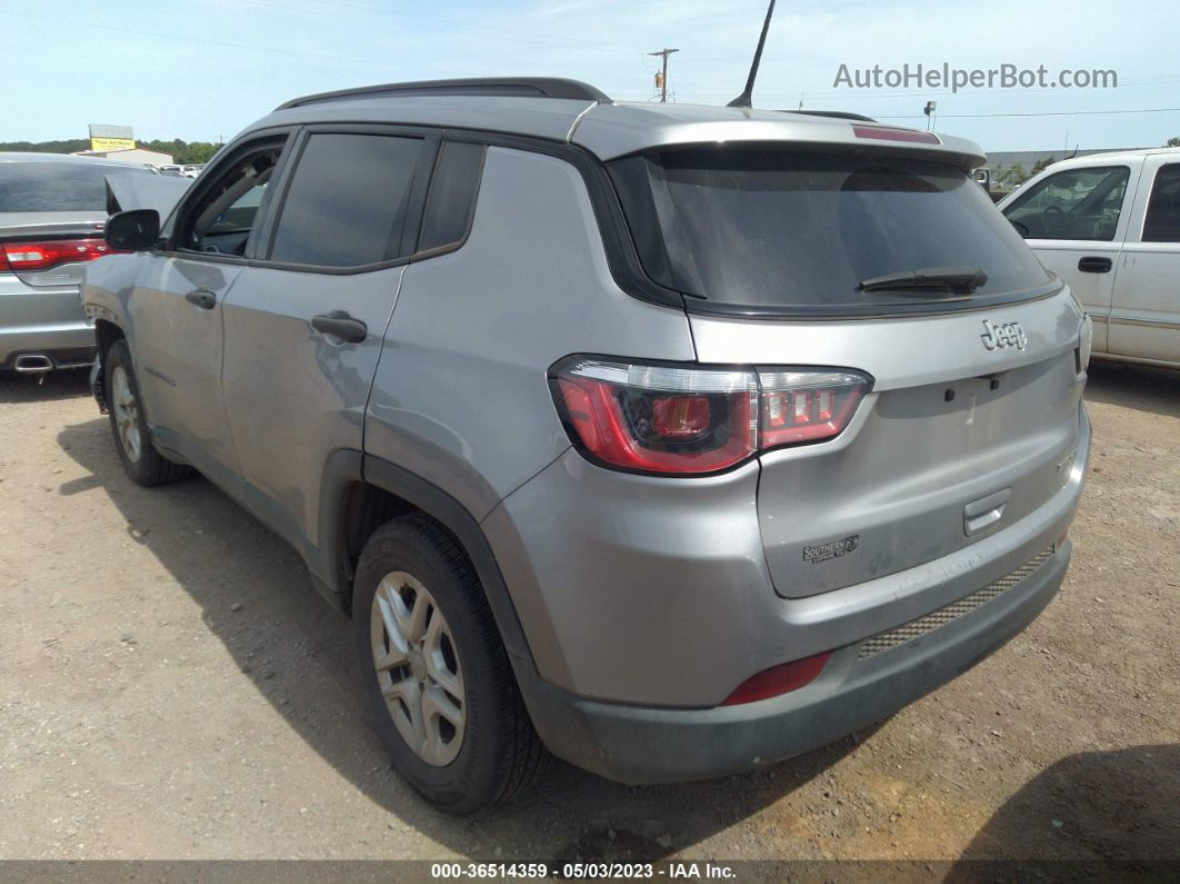 2018 Jeep Compass Sport Fwd Silver vin: 3C4NJCAB7JT102369